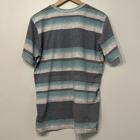 Striped green and gray T-shirt - Picture 2 of 2